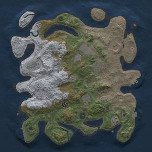 Thumbnail Rust Map: Procedural Map, Size: 3500, Seed: 773499126, 16 Monuments