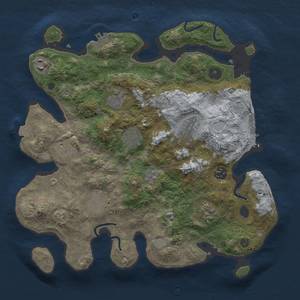 Thumbnail Rust Map: Procedural Map, Size: 3450, Seed: 20973506, 17 Monuments