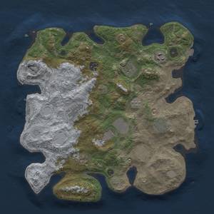 Thumbnail Rust Map: Procedural Map, Size: 3500, Seed: 1288327898, 17 Monuments