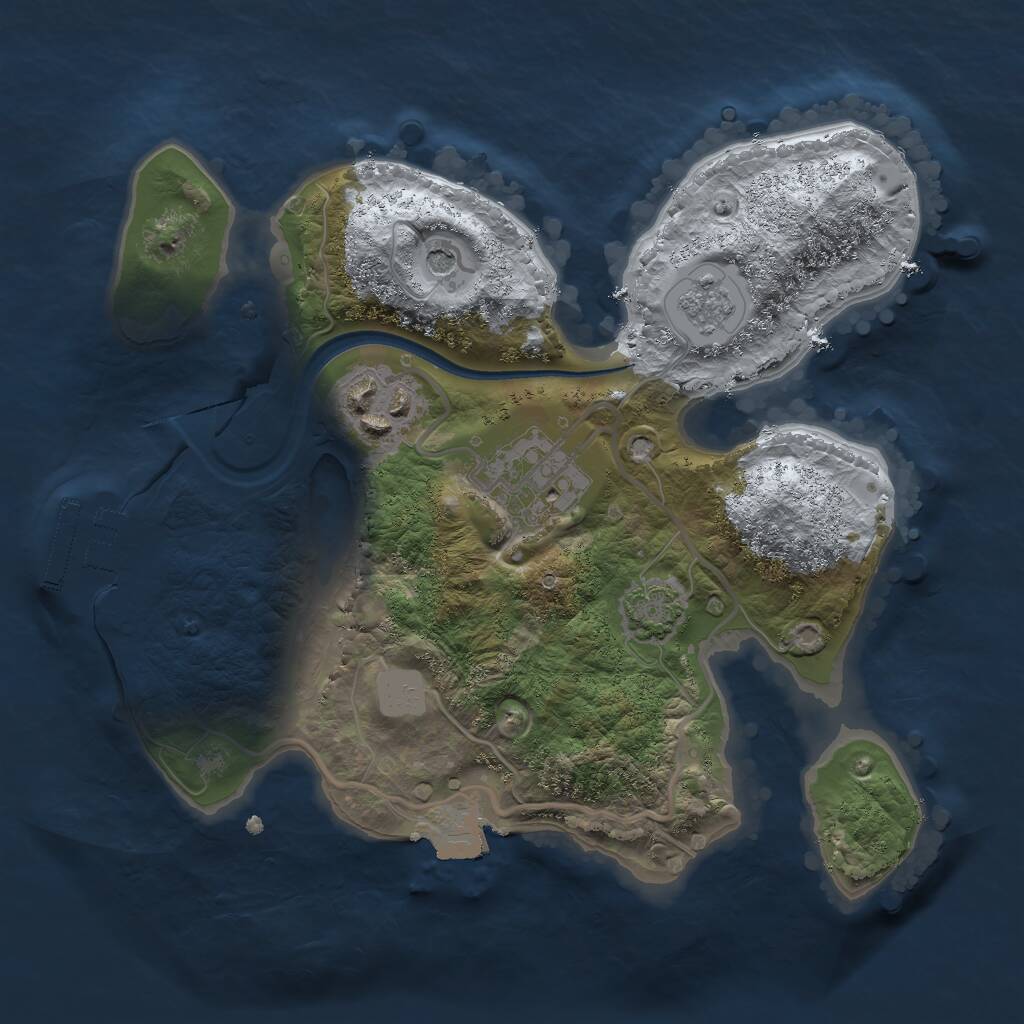 Rust Map: Procedural Map, Size: 2300, Seed: 38123, 7 Monuments