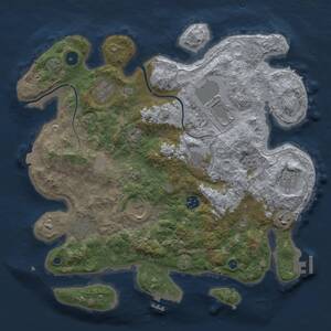 Thumbnail Rust Map: Procedural Map, Size: 3700, Seed: 44228338, 15 Monuments