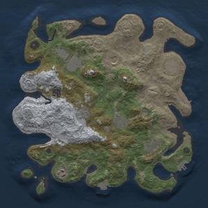 Thumbnail Rust Map: Procedural Map, Size: 3500, Seed: 629541982, 17 Monuments