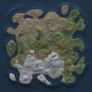 Thumbnail Rust Map: Procedural Map, Size: 3500, Seed: 17145161, 17 Monuments