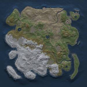 Thumbnail Rust Map: Procedural Map, Size: 3650, Seed: 356621752, 15 Monuments