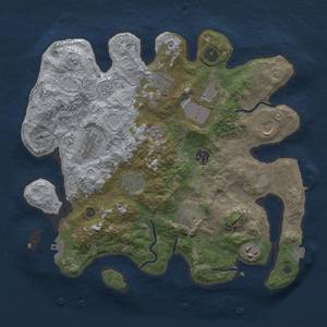 Thumbnail Rust Map: Procedural Map, Size: 3500, Seed: 784496280, 17 Monuments