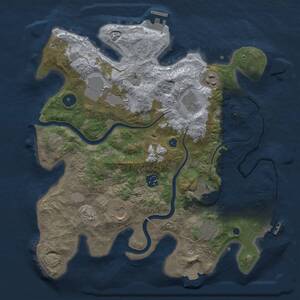 Thumbnail Rust Map: Procedural Map, Size: 3500, Seed: 327237842, 14 Monuments