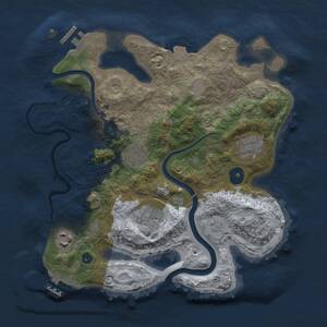 Thumbnail Rust Map: Procedural Map, Size: 3000, Seed: 15147, 11 Monuments