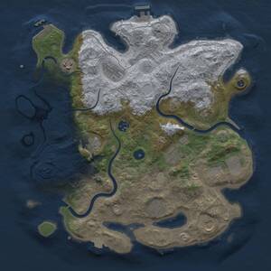 Thumbnail Rust Map: Procedural Map, Size: 3750, Seed: 27956872, 16 Monuments