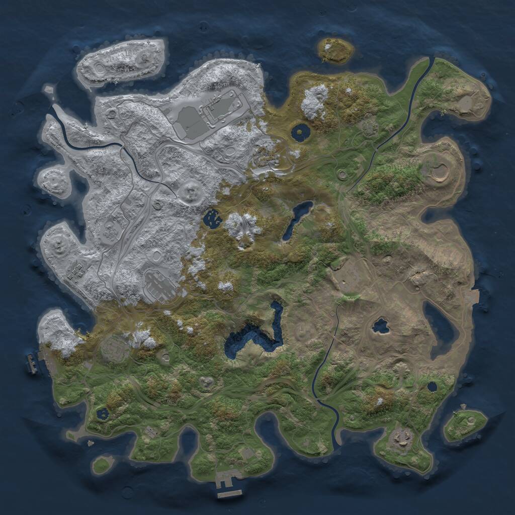 Rust Map: Procedural Map, Size: 4250, Seed: 1187208939, 15 Monuments