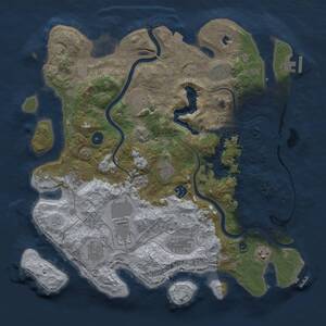 Thumbnail Rust Map: Procedural Map, Size: 4000, Seed: 2311, 16 Monuments