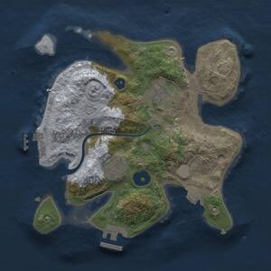 Thumbnail Rust Map: Procedural Map, Size: 2500, Seed: 9813, 7 Monuments