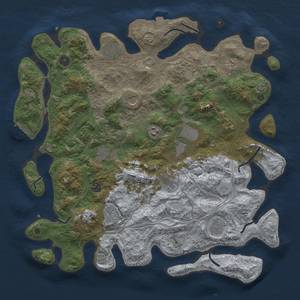 Thumbnail Rust Map: Procedural Map, Size: 4500, Seed: 148, 18 Monuments