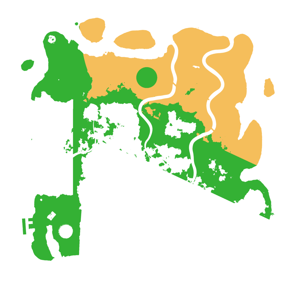 Biome Rust Map: Procedural Map, Size: 3700, Seed: 51386000