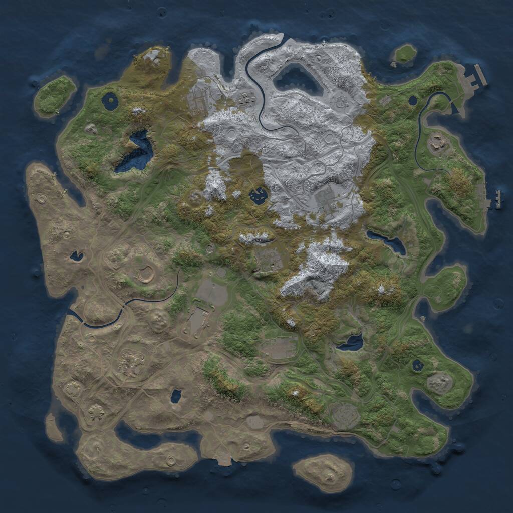 Rust Map: Procedural Map, Size: 4500, Seed: 1664298920, 17 Monuments