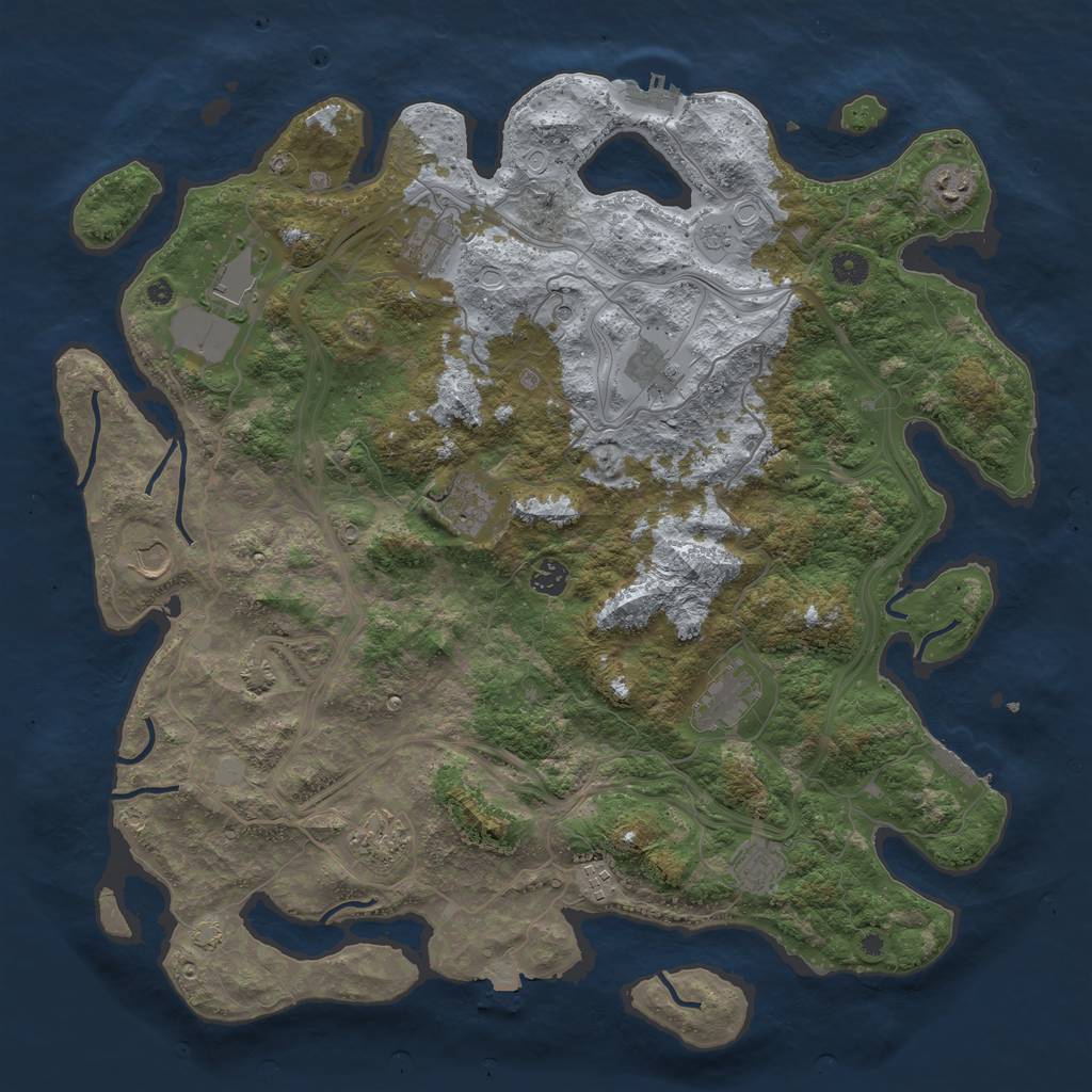 Rust Map: Procedural Map, Size: 4500, Seed: 1664298920, 19 Monuments