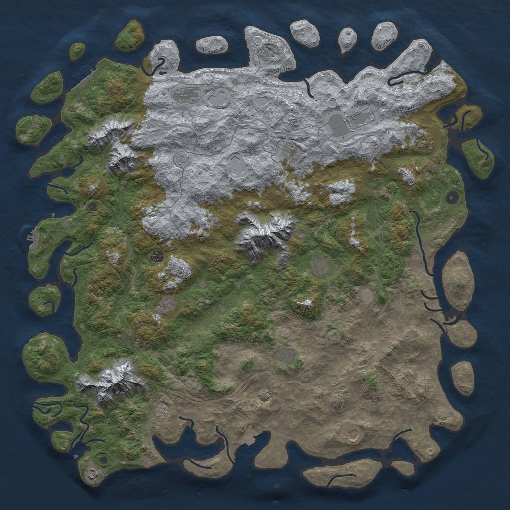 Rust Map: Procedural Map, Size: 6000, Seed: 1748936936, 19 Monuments