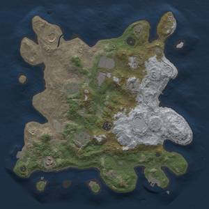 Thumbnail Rust Map: Procedural Map, Size: 3500, Seed: 2252, 15 Monuments