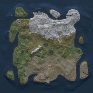 Thumbnail Rust Map: Procedural Map, Size: 3500, Seed: 3454, 16 Monuments