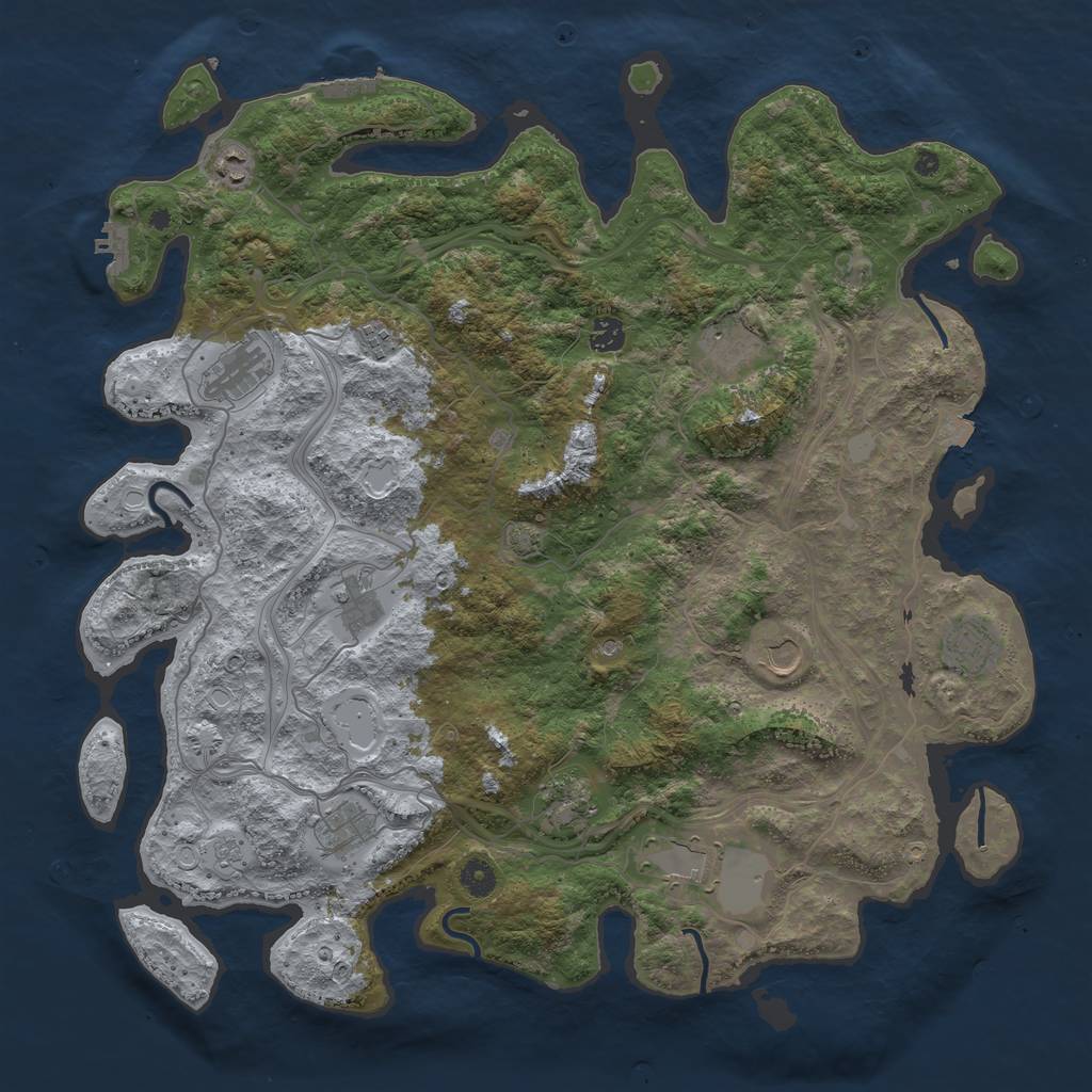 Rust Map: Procedural Map, Size: 4500, Seed: 475240259, 19 Monuments