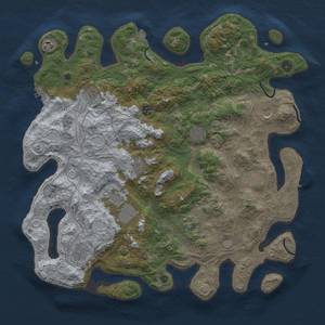 Thumbnail Rust Map: Procedural Map, Size: 4500, Seed: 284545587, 19 Monuments