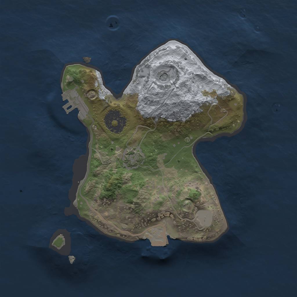 Rust Map: Procedural Map, Size: 2000, Seed: 4753982, 6 Monuments