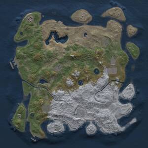 Thumbnail Rust Map: Procedural Map, Size: 4000, Seed: 1152439922, 14 Monuments