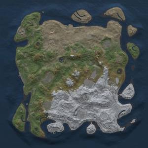 Thumbnail Rust Map: Procedural Map, Size: 4000, Seed: 1152439922, 18 Monuments