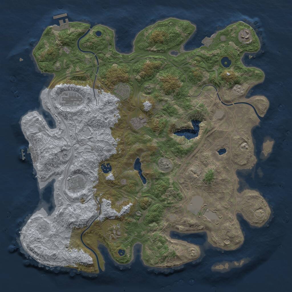 Rust Map: Procedural Map, Size: 4250, Seed: 131825366, 15 Monuments