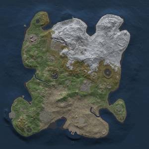 Thumbnail Rust Map: Procedural Map, Size: 3000, Seed: 675842599, 13 Monuments