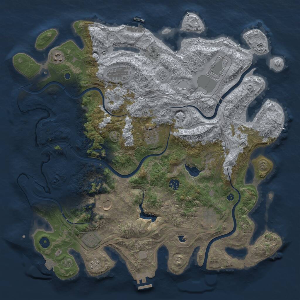 Rust Map: Procedural Map, Size: 4250, Seed: 79032195, 15 Monuments