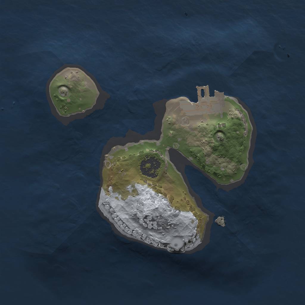 Rust Map: Procedural Map, Size: 1500, Seed: 1999, 4 Monuments