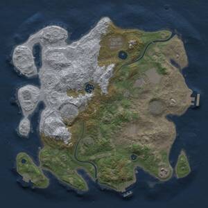 Thumbnail Rust Map: Procedural Map, Size: 3500, Seed: 1981338, 12 Monuments