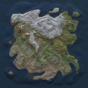 Thumbnail Rust Map: Procedural Map, Size: 3500, Seed: 2114127737, 16 Monuments