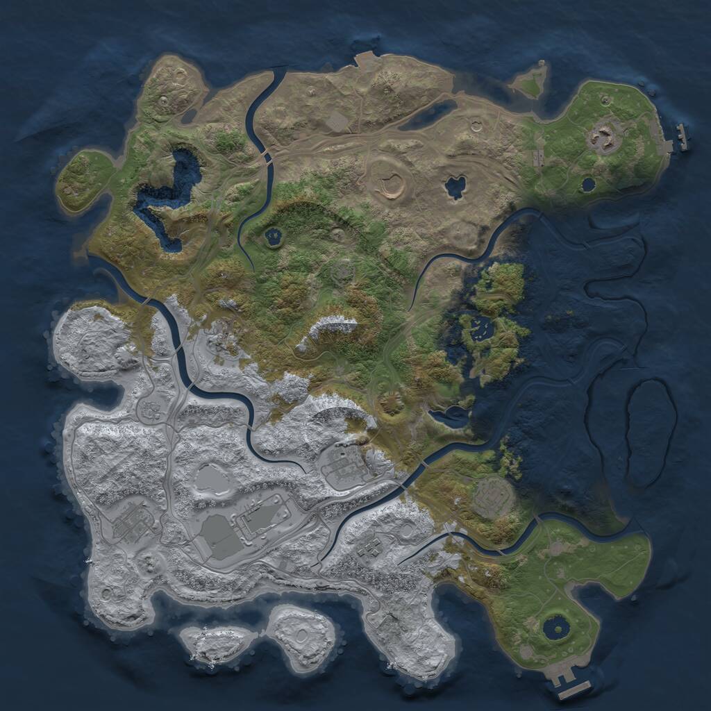 Rust Map: Procedural Map, Size: 4250, Seed: 31337, 15 Monuments