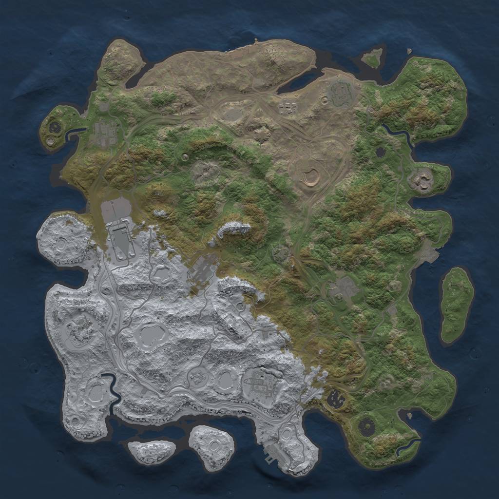 Rust Map: Procedural Map, Size: 4250, Seed: 31337, 19 Monuments