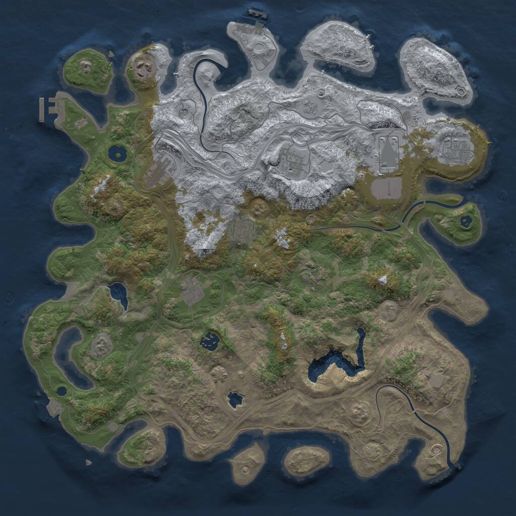 Rust Map: Procedural Map, Size: 4299, Seed: 316325068, 15 Monuments