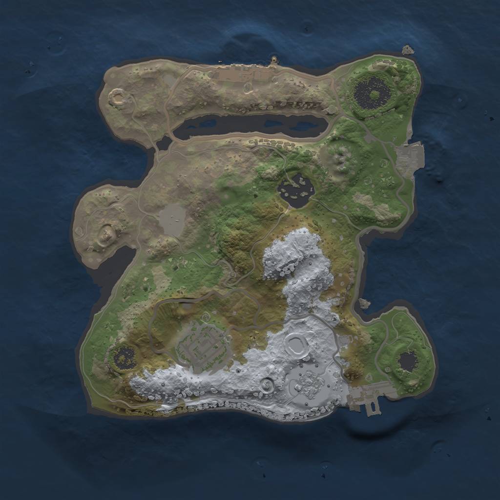 Rust Map: Procedural Map, Size: 2200, Seed: 1711280786, 8 Monuments