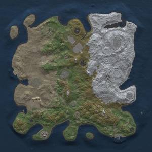 Thumbnail Rust Map: Procedural Map, Size: 3800, Seed: 197097234, 18 Monuments