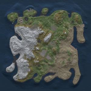 Thumbnail Rust Map: Procedural Map, Size: 3500, Seed: 174359022, 16 Monuments