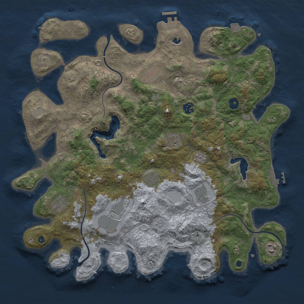 Rust Map: Procedural Map, Size: 4200, Seed: 20231124, 15 Monuments