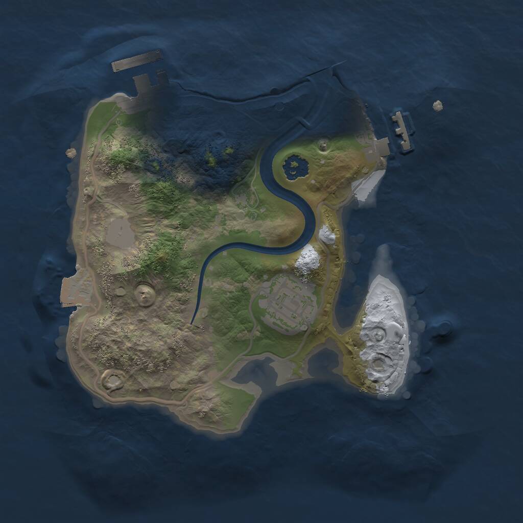 Rust Map: Procedural Map, Size: 2069, Seed: 35432, 4 Monuments