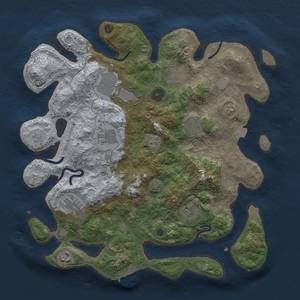 Thumbnail Rust Map: Procedural Map, Size: 3550, Seed: 42042069, 15 Monuments