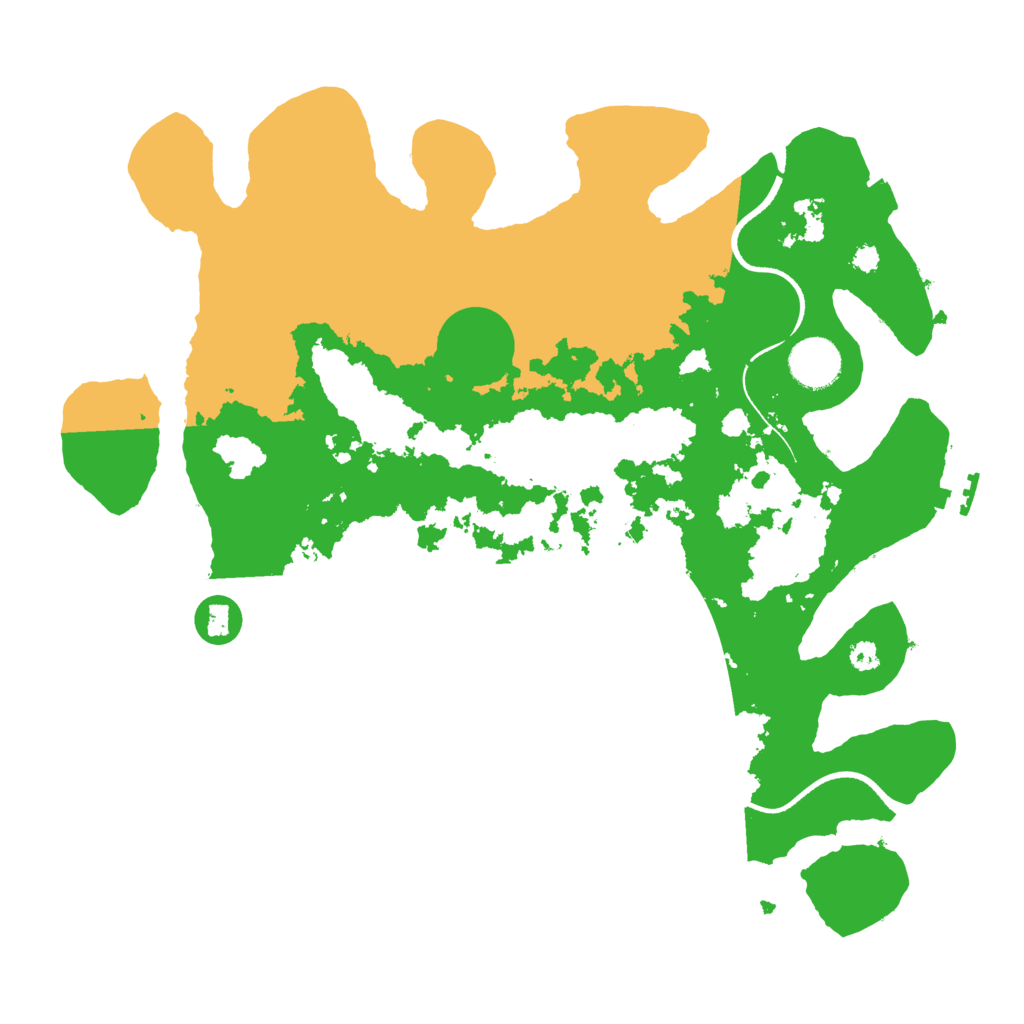 Biome Rust Map: Procedural Map, Size: 3500, Seed: 99915