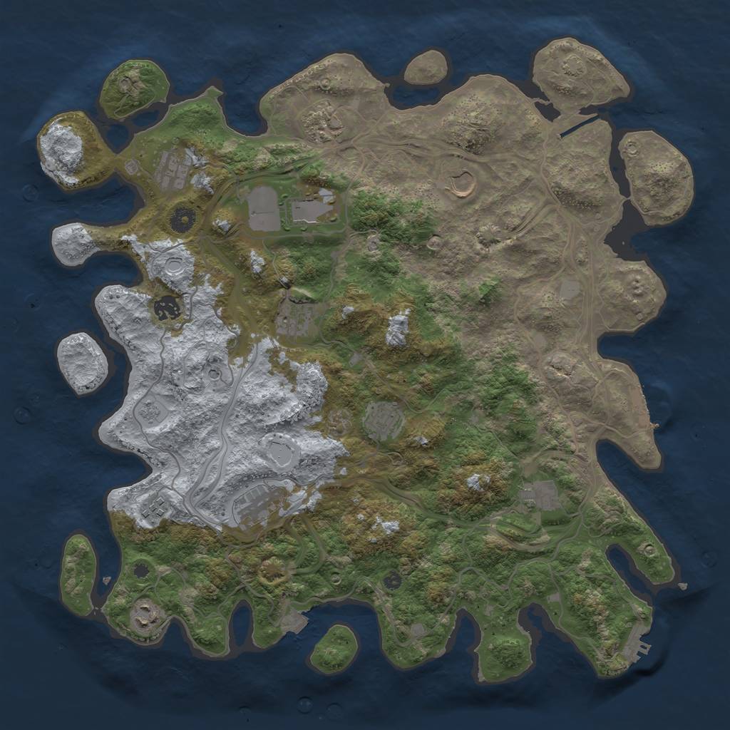 Rust Map: Procedural Map, Size: 4250, Seed: 14647, 19 Monuments
