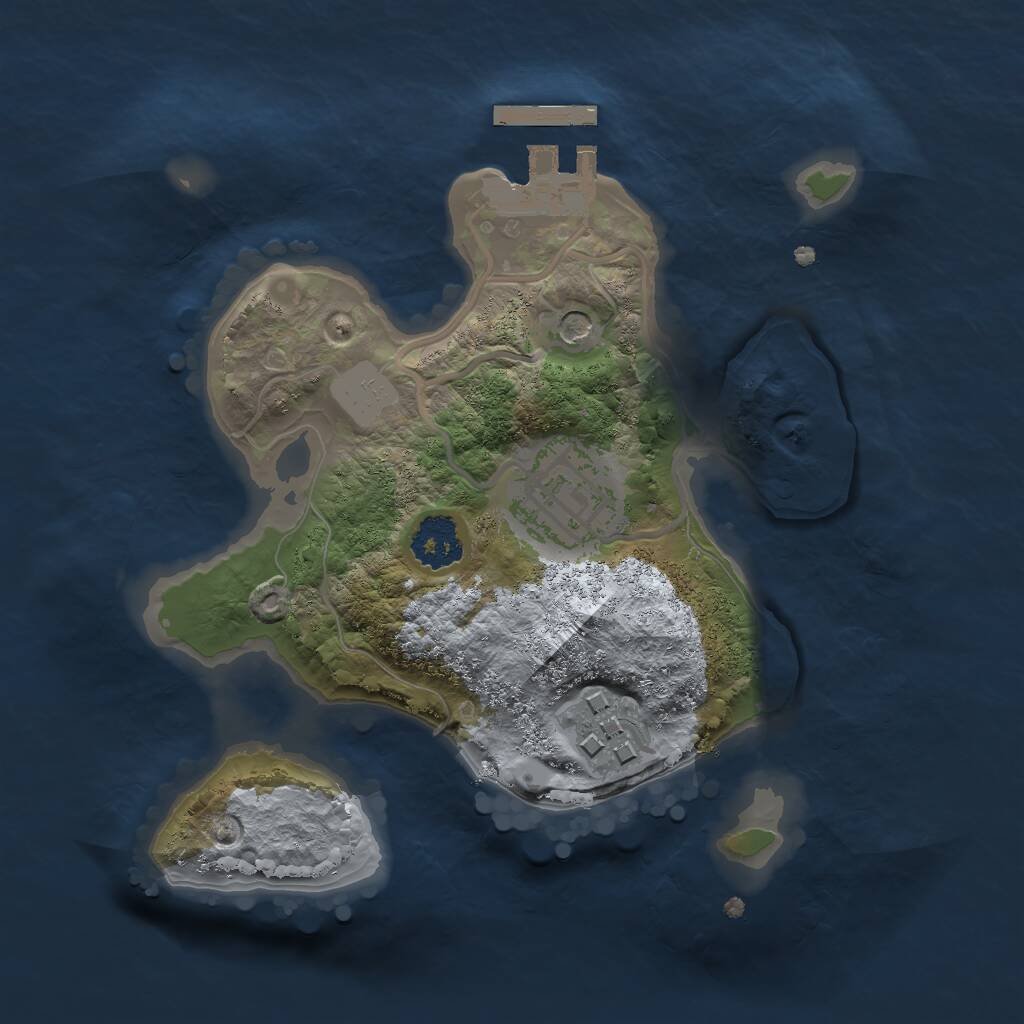 Rust Map: Procedural Map, Size: 2000, Seed: 895701203, 5 Monuments