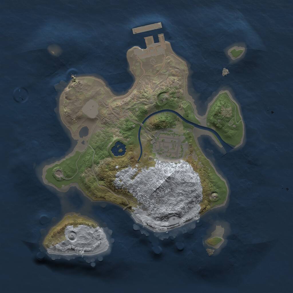 Rust Map: Procedural Map, Size: 2000, Seed: 895701203, 3 Monuments