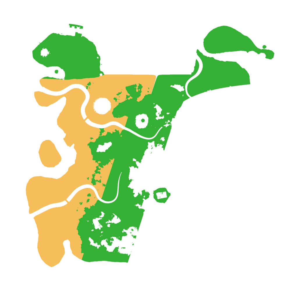 Biome Rust Map: Procedural Map, Size: 3200, Seed: 32535