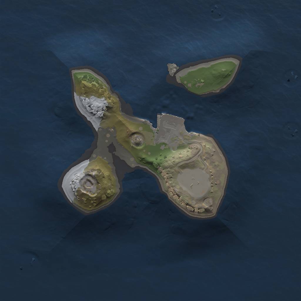 Rust Map: Procedural Map, Size: 1274, Seed: 1861602056, 3 Monuments