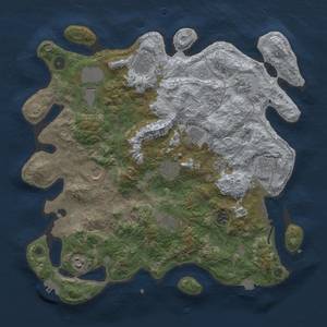 Thumbnail Rust Map: Procedural Map, Size: 4000, Seed: 1027914771, 19 Monuments