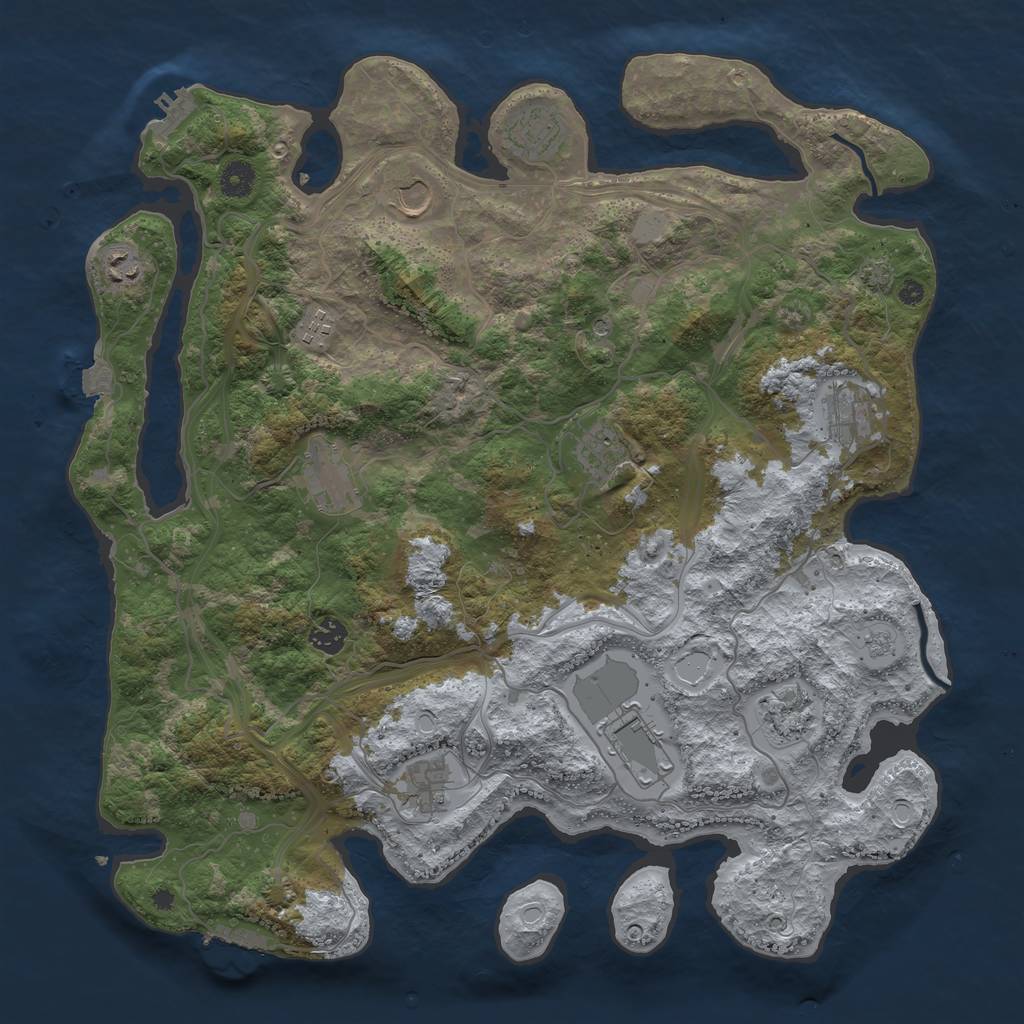 Rust Map: Procedural Map, Size: 4250, Seed: 1536734503, 19 Monuments